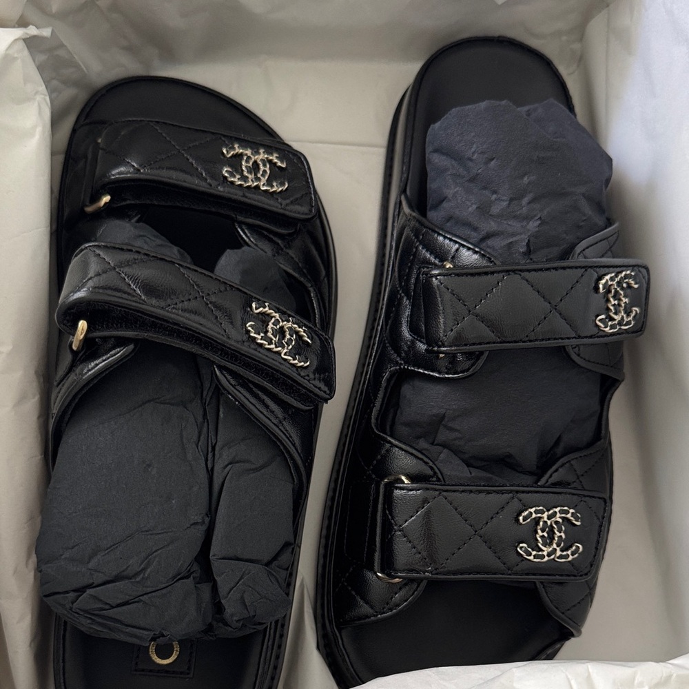Chanel dad sandals backless 37.5 new
